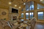 Living Room Features Beautiful Mountain Views